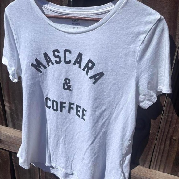Old Navy Tops - Mascara and coffee women's T-Shirt Old Navy Relaxed Tee Size Medium